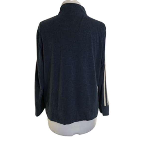 No Brand Label Full Zip Sleep Stripe Side Pockets Warmup Jacket Size L - Picture 6 of 6